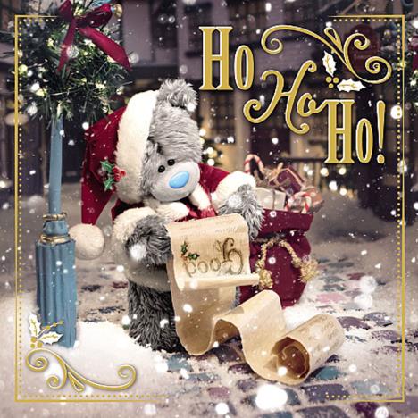 3D Holographic Ho Ho Ho Santa's List Me to You Bear Christmas Card £3.59